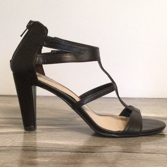 Ann Marino 7.5 Brown Open Heels Straps Zipper Sandals - Picture 6 of 13